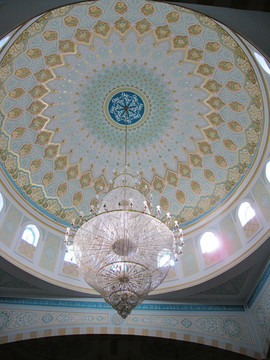 清真寺 穹顶 吊灯 伊斯兰 穆