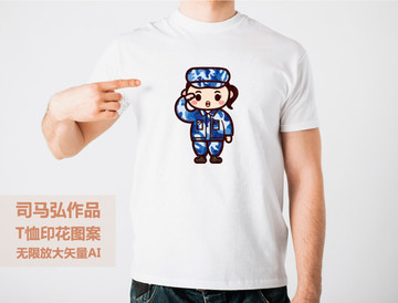 軍人迷彩服T恤