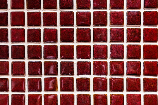 红色小瓷砖墙