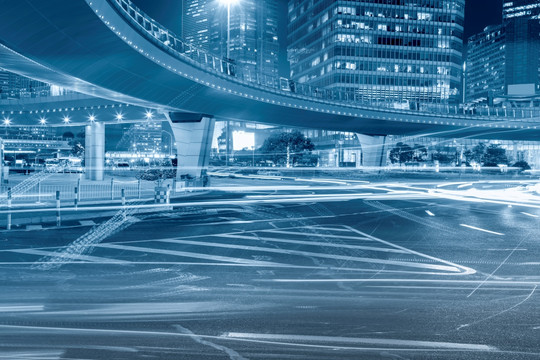 城市道路夜景