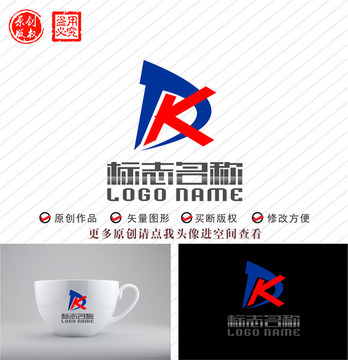 DK字母KD標志logo