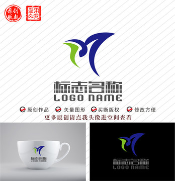 YM字母MY標(biāo)志Y飛鳥(niǎo)logo