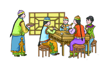 古代人物月餅作坊