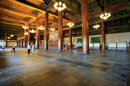 北京 太庙 大殿 内部结构
