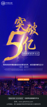 突破五億金融業(yè)績(jī)宣傳展板廣告牌