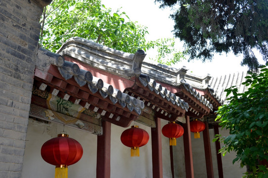 房檐 灯笼 走廊 中式 传统