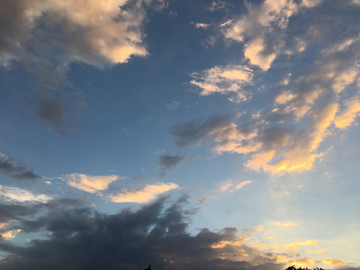 天空 晚霞 云层 蓝天白云