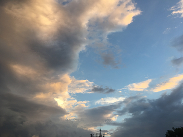 天空 晚霞 云层 蓝天白云