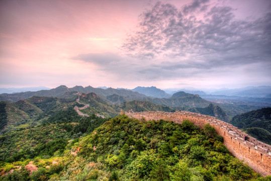 北京 金山岭长城 日出 HDR