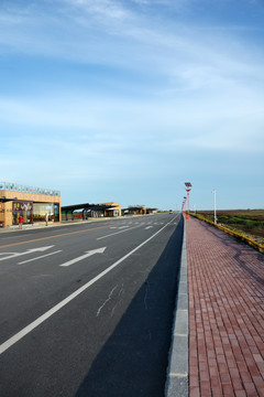 红海滩风景区路边一景