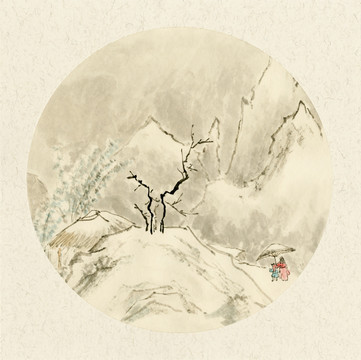 雪景暮歸