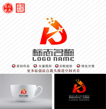 KD字母DK标志科技logo