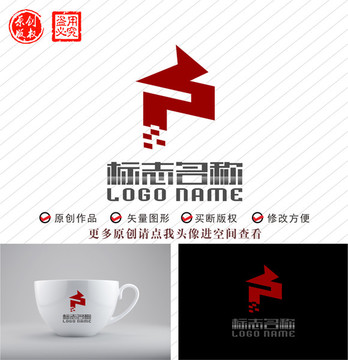 ZP字母PZ科技传媒logo