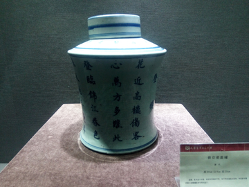 清代青花瓷盖罐