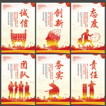 誠信創(chuàng)新團隊務(wù)實態(tài)度責(zé)任掛圖