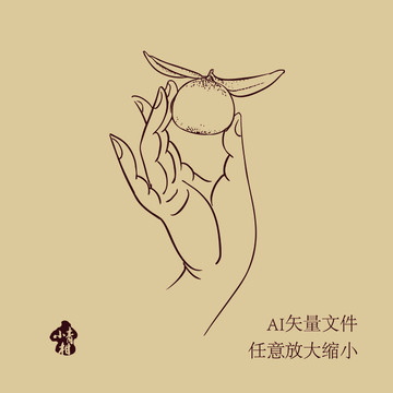 青柑 柑普茶包裝 手拿小青柑