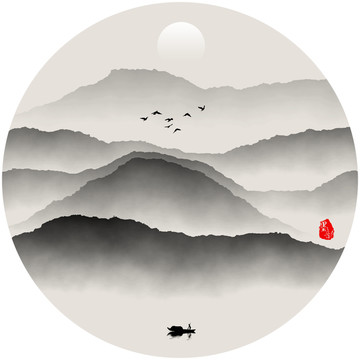 水墨裝飾畫