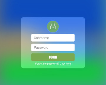 毛玻璃质感登录界面素材