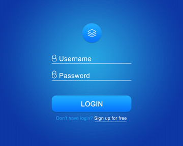 质感蓝色登录界面