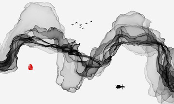 抽象意境水墨画