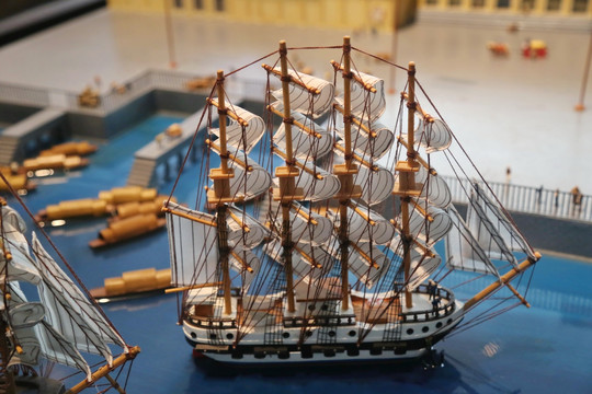 古代帆船的模型