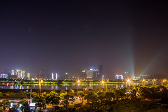 长沙湘江风光带夜景