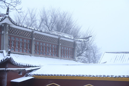 岳麓山冬天雪景