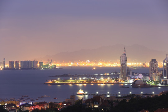 青岛城市夜景