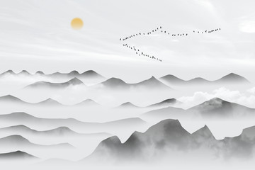 水墨山水畫