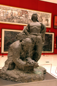 北京 雕塑 地雷战