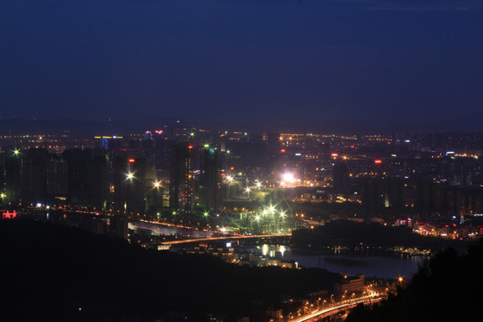 岳麓山顶夜景