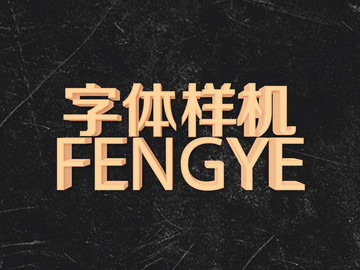 時尚立體字體樣機