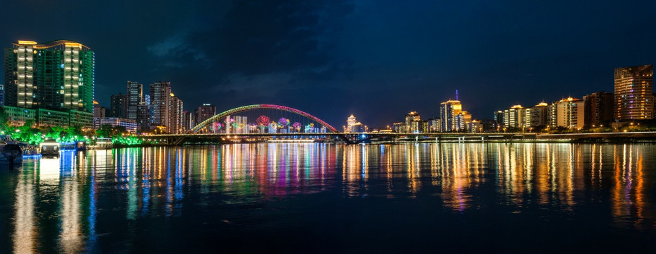 绵阳夜景全景