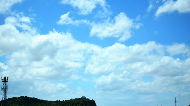 蓝天云朵风景摄影
