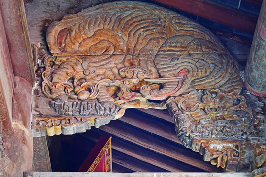 大象纹理古建筑雕饰