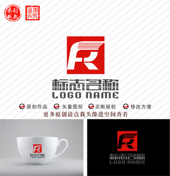 FK字母FR标志印章logo