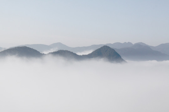 简约云海水墨素材图片