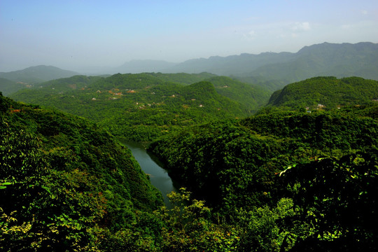 山区景色 绿水青山