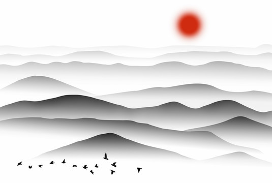 寫(xiě)意山水畫(huà) 無(wú)分層