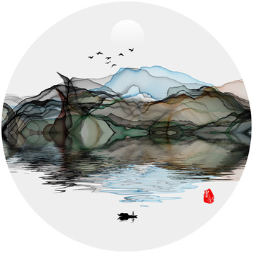 水墨山水 水墨畫