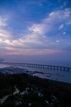 大连星海湾跨海大桥日出