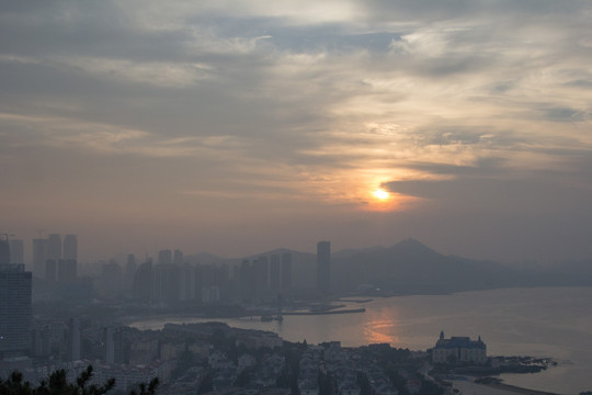 大连跨海大桥日出