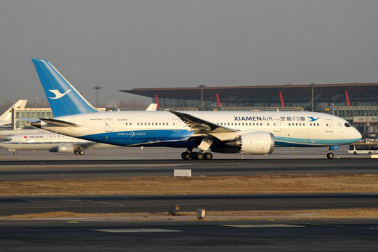 厦门航空 飞机 首都机场