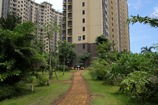 广东徐闻 高层住宅小区内景