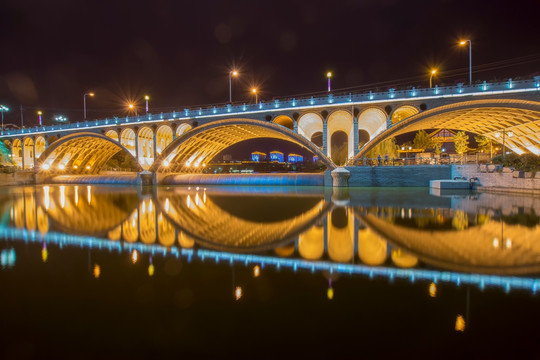 青州青云桥夜景