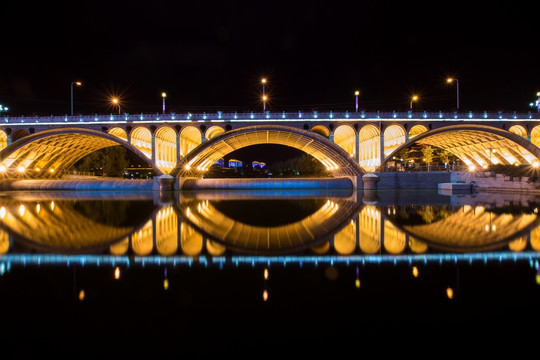 青州青云桥夜景