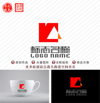 YC字母CQ方形三角logo