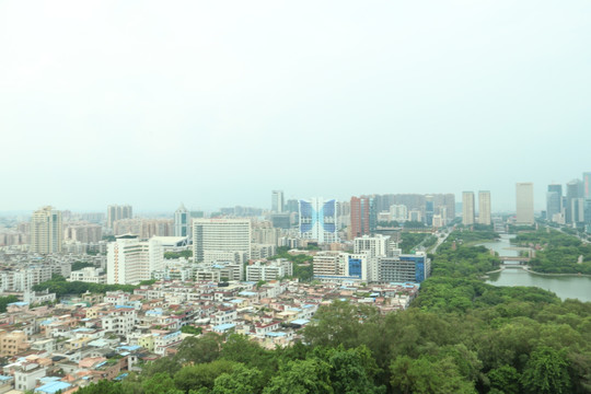 佛山城市鸟瞰千灯湖