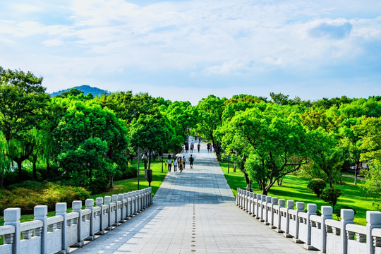 石桥 公园道路