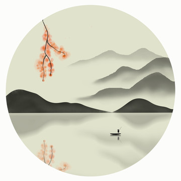 水墨山水画